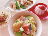 新じゃがと鮭の炊き込みご飯